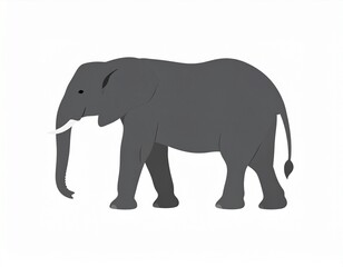 Obraz premium elephant isolated on white background.