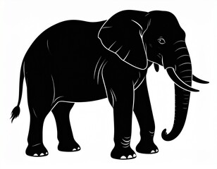 Obraz premium elephant isolated on white background.