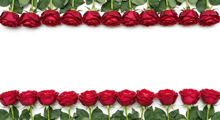 Roses on white backgroud - Floral frame design