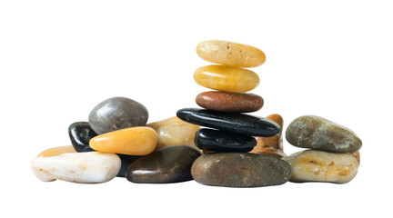 stack of pebbles isolated