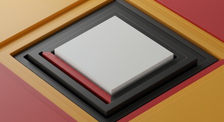 Geometric Square Layers on Abstract Background