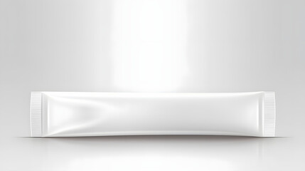 Professional Vector White Plastic Tube with Clean Surface for Product Packaging Design