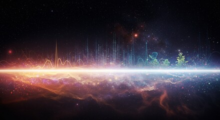 Digital life blossoms amid starlight