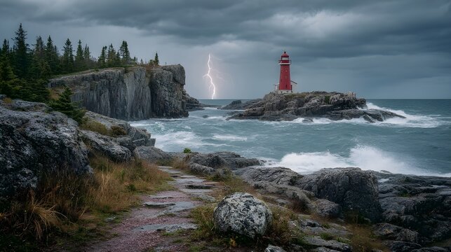 Dynamic red lightning bolt flash captured in resolution photography for impactful graphic design and branding
