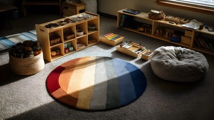 Transform mornings with a vibrant circle time rug offering effortless setup and joyful learning adventures