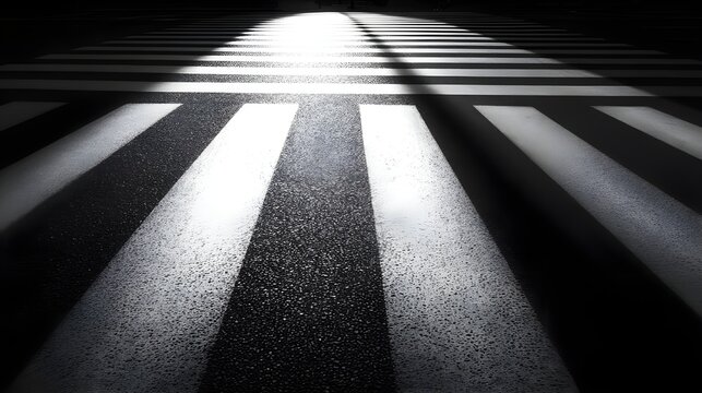 Admire a black and white pattern of parallel lines creating a dynamic minimalist optical illusion