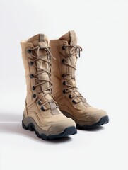 Tan Latina tactical boots with a black sole, presented on a white background.