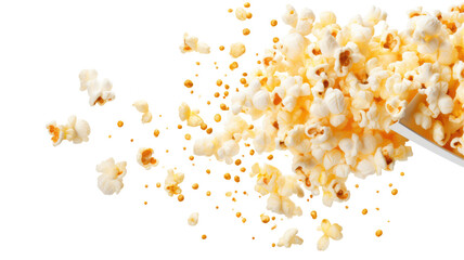 Natural Popcorn Flake Isolated on Transparent Background for Commercial Use

