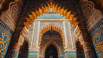 Ornate archway with intricate Moorish detailing
