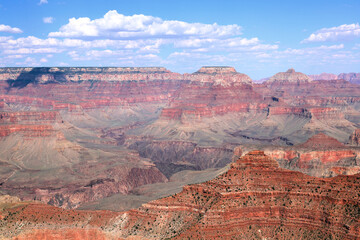 The Amazing Grand Canyon in Arizona - Panoramic views of the south rim landscapes on a sunny day.