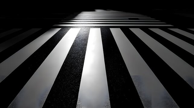 Admire The Futuristic Black And White Parallel Geometric Composition Creating Dynamic Visual Illusions Across Surfaces