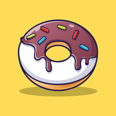 Obraz premium melted chocolate donuts