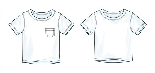 Fototapeta premium Simple Short-Sleeved T-Shirt Design