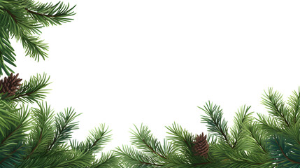 Obraz premium Realistic Winter Christmas Tree Branches Background for Holiday Designs