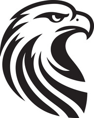 Eagle head silhouette logo icon vector art illustration design template