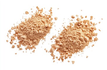 Loose face powder scattered