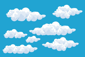 Fototapeta premium wallpaper background cloud simple minimalist illustration icon template natural scenery bright blue sky