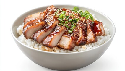 Teriyaki pork over rice