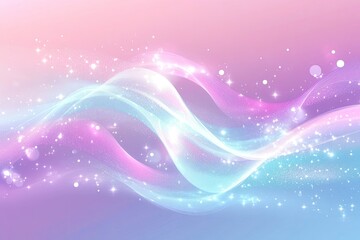 Soft, flowing pastel waves with glittering sparkles