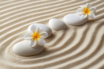 Peaceful zen garden scene