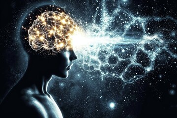 Obraz premium Visualization of cognitive processes and thinking patterns.