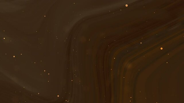 Dark brown abstract background with scattered golden lights, suitable for luxury design projects, elegant invitations, and glamorous marketing materials.