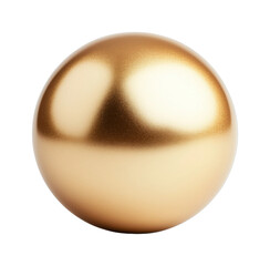Shiny golden sphere reflecting light, cut out - stock png.