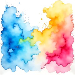 Vibrant Watercolor Splash Art - Blue