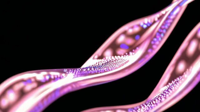 Vibrant pink and magenta flowing shapes with elegant curves, ideal for modern digital art.