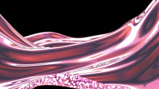 Vibrant pink and magenta flowing shapes with elegant curves, ideal for modern digital art.
