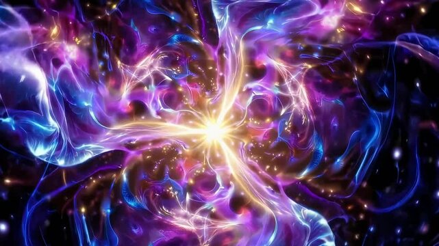 Electric purple and blue energy lines in motion, ideal for sci-fi or tech visuals.