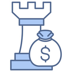 Investment Strategy Blue Icon