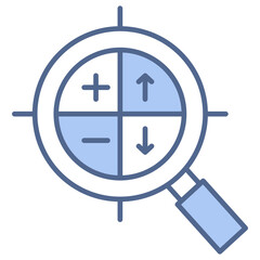 Swot Analysis Blue Icon