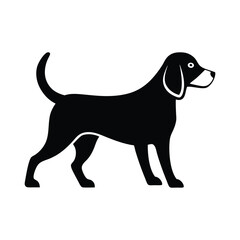 Beagle Walking Vector Silhouette