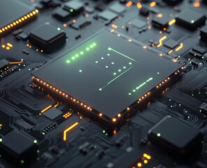 Central processing unit on circuit board