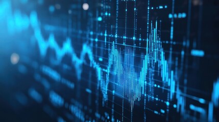 Abstract digital waveform illustration representing technological data analysis