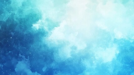 Azure Watercolor Sky Background Design