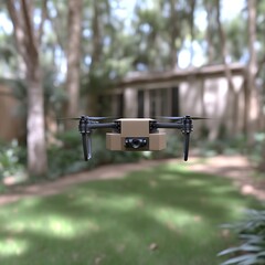 Drone delivery system in a garden setting