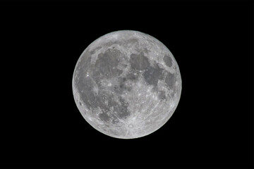 Full moon in the night sky