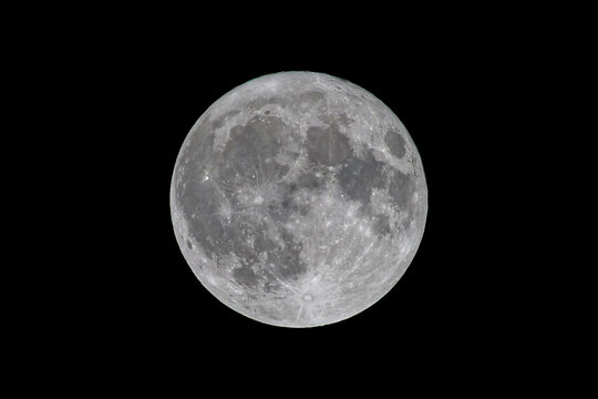 Full moon in the night sky