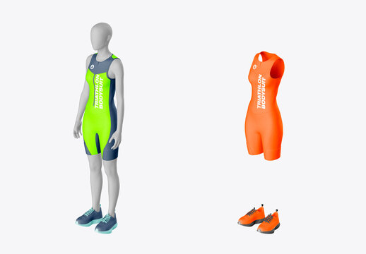 Triathlon Bodysuit Mockup
