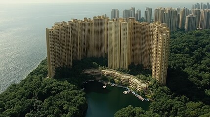 Obraz premium aerial view of the city