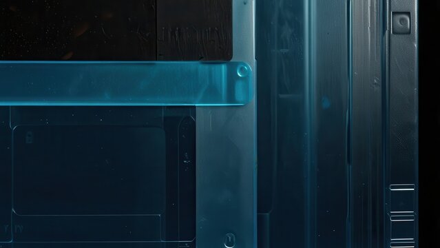 Retro Tech Flat Lay Extreme Macro Featuring Transparent 3.5-Inch Floppy Disk