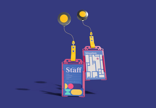 Vertical ID Badge Mockup