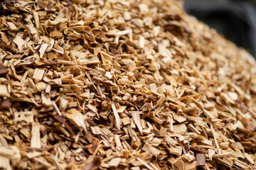 敷き詰められたウッドチップ