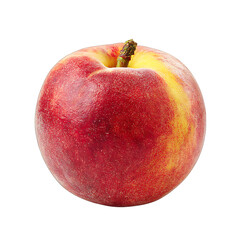 A fresh ripe peach isolated on transparent background