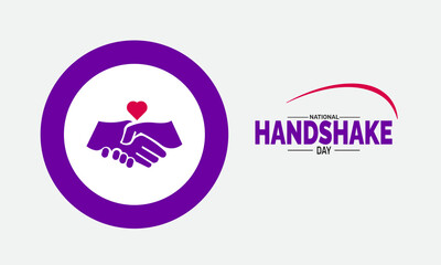 National Handshake Day . Corporate Poster, Connection Banner, Greeting Cards, Social Media Post, Background Design Inspiration Vector Illustration