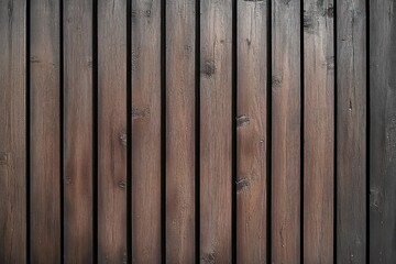 Obraz premium Close-up view of vertical wooden planks with natural grain texture and varying shades of brown, featuring knots and weathered surface highlights