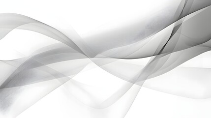 Fototapeta premium Abstract design of flowing, translucent forms in grayscale.