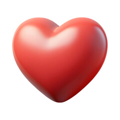 Shiny Red 3D Heart on Black Background Valentines Day